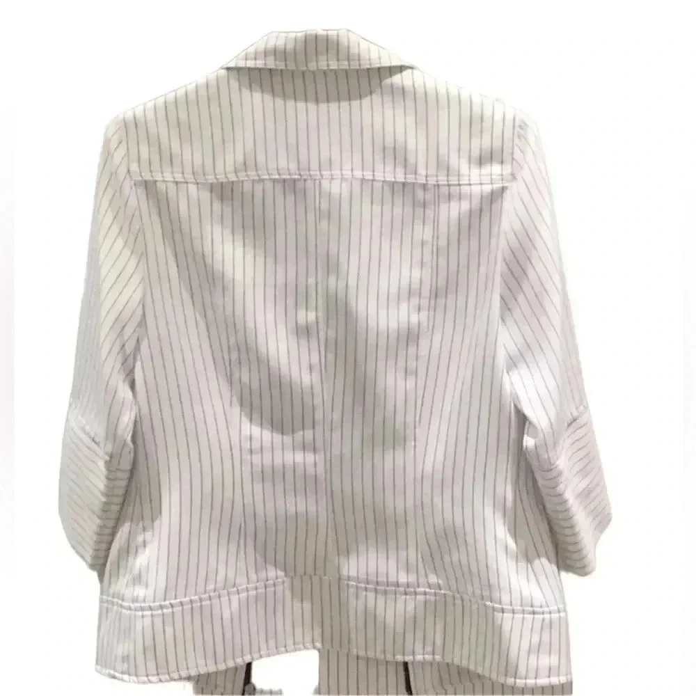 Sao Paulo skirt blazer set sz 10 white black womans maxi skirt 3/4 length sleeve - Picture 3 of 4